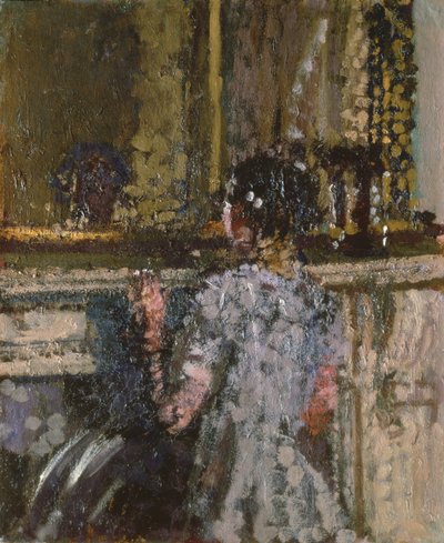 Mädchen, das in einen Spiegel schaut von Walter Richard Sickert